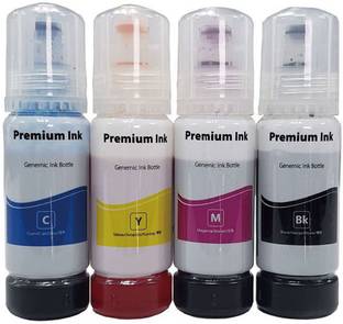 DLEX Dye Ink 001 & 003 70 ml Black & 70ml Color for Epson L1110 L2700 L2750 L3700 L3750 L3100 L3101 L3110 L3150 L3150 L4150,L4160,L6160,L6170,L6190 L4750 L5190 Printer Multi Color Ink Bottle Black + Tri Color Combo Pack Ink Bottle