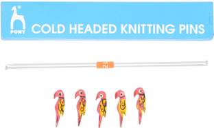 Pony Classic Aluminium Cold Headed Knitting Needle Pin Pair, Knitting Pin
