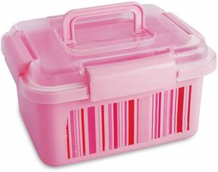 AAKAR Small Medical First Aid Box Pink Medicine Dispenser
