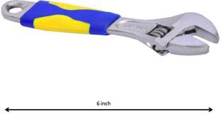 JON BHANDARI A-003_1 Adjustable Wrench 6" Single Sided Open End Wrench