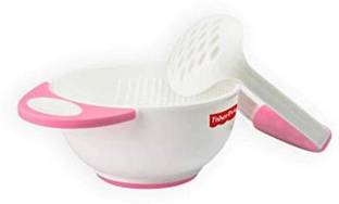 FISHER-PRICE Firm Grip Food Masher, Serve & Feeding Bowl | Easy to Carry, Sterilize & Travel  - Polypropylene