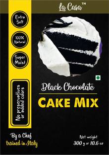 La Casa Bourbon Black Chocolate Eggless Cake Mix 300 g