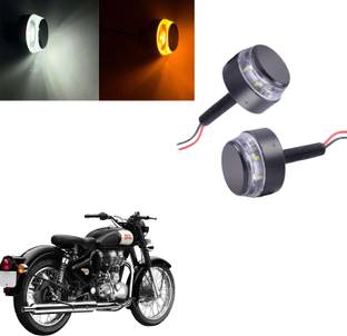 Vagary White Orange Blinking Handle Bar Indicator Light 048 Indicator Light Motorbike LED for Royal Enfield (12 V, 15 W)