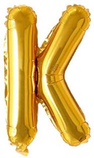 SmsTraders Solid Golden Color Alphabet (K) 3d Foil Letter Balloon
