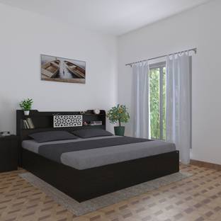 Okra Lotus Engineered Wood King Hydraulic Bed