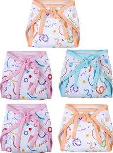 Superminis Nappies Combo (0-6 Months,Pack of 5)_Multi color