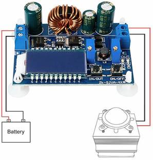 DHRUV-PRO Buck Boost Converter Display, DROK Buck-Boost Board DC 5.5-30V 12v to DC 0.5-30V 5v 24v Adjustable Constant Current Voltage Step UP Down Voltage Regulator 3A 35W Power Supply Module Power Supply Electronic Hobby Kit