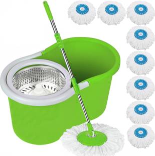 V-MOP Self Spin Wringing With 9 Super Absorbers for Home & Office Floor Mop Set