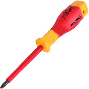 TOLSEN V30602, VDE Pozi Screwdriver PZ2*100mm| Standard Screwdriver