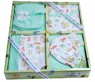LITTLE HUB NEW BORN BABY BOYS AND GIRLS CLOTH GIFT SET