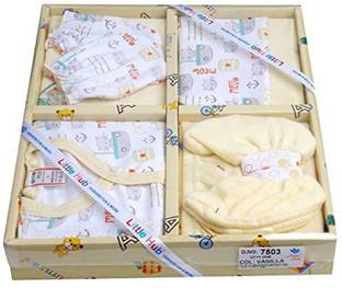 लिटिल हब NEW BORN BABY BOYS AND GIRLS CLOTH GIFT SET