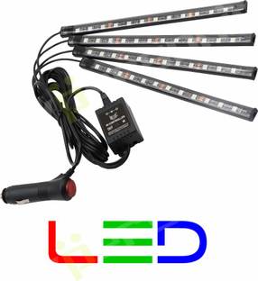 Hypersonic Car Atmosphere Light 4 LED Strip Total 72 LED Multi color Car Fancy Lights