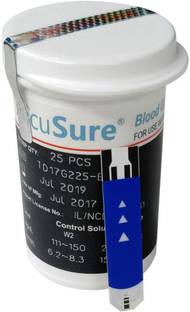 AccuSure SIMPLE 50 Glucometer Strips