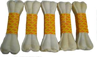 Bow! Wow !! Raw Hide Pressed Bone 6 inch Lamb Dog Chew