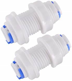 PeoME Bulk Head Body Connector 1/4 Inch for (2 Pieces) Hose Connector
