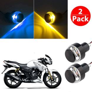 Vagary Motorcycle/Bike Handlebar/Handle Weight Light Indicators for All Bike Universal Bar End Turn Signal Grip 0075 Indicator Light Motorbike LED for TVS (12 V, 2 W)