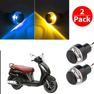 Vagary Motorcycle/Bike Handlebar/Handle Weight Light Indicators for All Bike Universal Bar End Turn Signal Grip 0184 Indicator Light Motorbike LED for Suzuki (12 V, 2 W)
