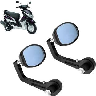 DvineAutoFashionZ Manual Rear View Mirror, Dual Mirror, Driver Side For Yamaha Ray