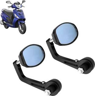 DvineAutoFashionZ Manual Rear View Mirror, Dual Mirror, Driver Side For Hero Universal For Bike