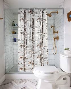 Casanest 213 cm (7 ft) PVC Shower Curtain Single Curtain