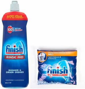 Finish Dishwashing Rinse Aid Regular 800ml And Sale 1 KG Combo Dishwashing Detergent