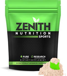 Zenith Nutrition Raw Whey Protein 80% | USA Made | with Digestive Enzymes (Unflavoured) - 1kg Whey Protein