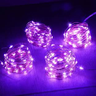 MIRADH 30 LEDs 3 m Purple Steady Water Drop Rice Lights