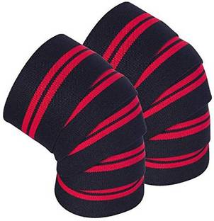 GymWar Knee Wraps pair for Squats, Gym, Powerlifting, Weightlifting Knee Support