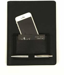 Viva Global Viva Xenon 220 Pages Ruled Techno Notebook With Foldable Mobile Dock/Stand and Space for Charger Cord & USB A5 Notebook Ruled 200 Pages