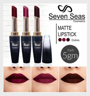 Seven Seas 4G matte lipstick comstics makeup combo set of 3