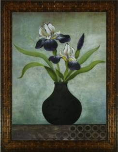 Indianara FLOWER IN A VASE Paintings (1985) WITHOUT GLASS Digital Reprint 13 inch x 10.2 inch Painting