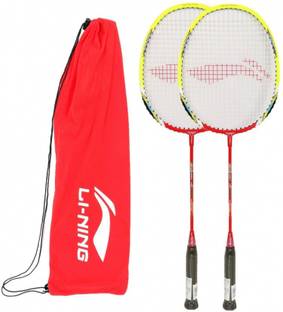 LI-NING XP 80 II, Pack of 2 Red Strung Badminton Racquet