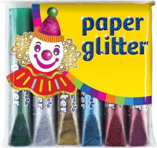 Pidilite Rangeela Paper Glitter, 6 shades in one pack