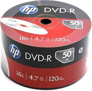 HP DVD Recordable DMA00070 Pack of 50 Disc Shrink Wrap Speed 16x 4.7 GB