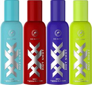 XXX Rated Combo Kit - Blue,Red,Purple And Parrot Deodorant Spray  -  For Men & Women