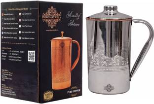 IndianArtVilla 1.6 L Steel, Copper Water Jug