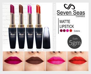 Seven Seas 4G matte lipstick comstics makeup combo set of 4