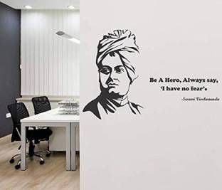 Asmi Collections 90 cm Swami Vivekananda Motivational Quotes Removable Sticker