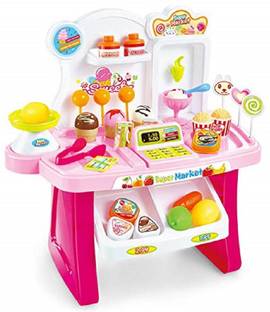 ODDEVEN Kids Mini Super Market 34 Pieces