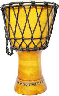 GT manufacturers Djembe Yellow shiny clear polish 10" inch with carry Bag Free Djembe