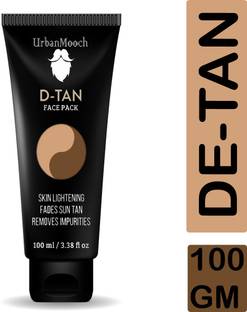 उर्बनमूच Powerful DeTan Face Pack for Tan Removal, Skin Lightening & to Remove Impurities