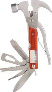 RAISSA MULTI 14 in 1 Multi Functional Multitool Claw Hammer With Nail Removal for Home Use Car Glass with Axe, Knife, Screwdriver, Saw, Bottle Opener, File, Perfect for Camping, Survival,Outdoor 14 in 1 Multi Functional Multitool Claw Hammer for Home Use Car Glass with Axe, Knife, Screwdriver, Saw, Bottle Opener, File, Perfect for Camping,Outdoor Straight Claw Hammer