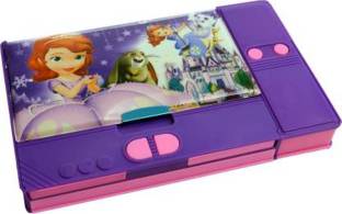 Toyvala Sofia Multi Compartment Pencil Box Art Plastic Pencil Box