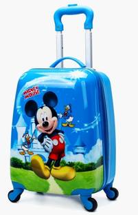 GOCART 360â Rotating Wheels,Dancing Mickey Printed Pattern Non-breakable & Extra Light Weight Kids Trolley Bag In Square Shape Small Travel Bag  - Medium