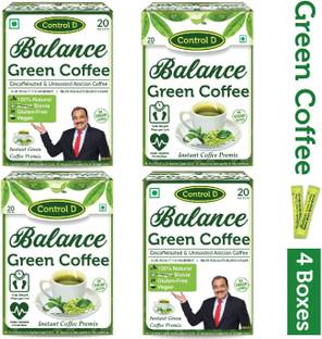 Balance Green Coffee Premixed with Stevia 80 Ready Premixed Sachets Instant Coffee