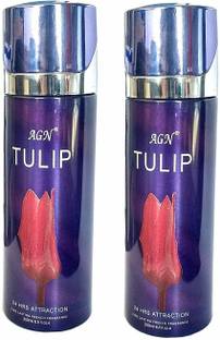 AGN Tulip Combo Deodorant Spray 200ml ( Pack of 2 ) Deodorant Spray  -  For Men & Women
