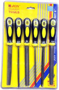 JON BHANDARI Assorted File Set with Handle- 6" Knife Sharpening Steel