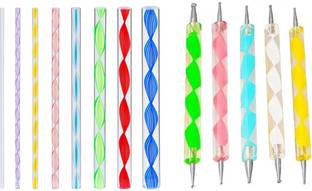 Shopoholic 5pcs Double-ended Mandala Dotting Pens with 8pcs Rods for nail art