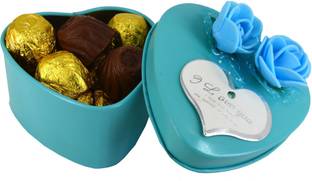 Midiron 15 Piece Milk Chocolate in Beautiful Heart Shape Tin Box Brittles