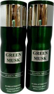 RAMCO Green Musk Combo Deodorant Body Spray Deodorant Spray  -  For Men